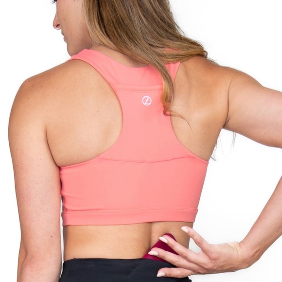 NWT Short V Sport Bra w/Powermesh Inserts Sz M-XL - Picture 2 of 2